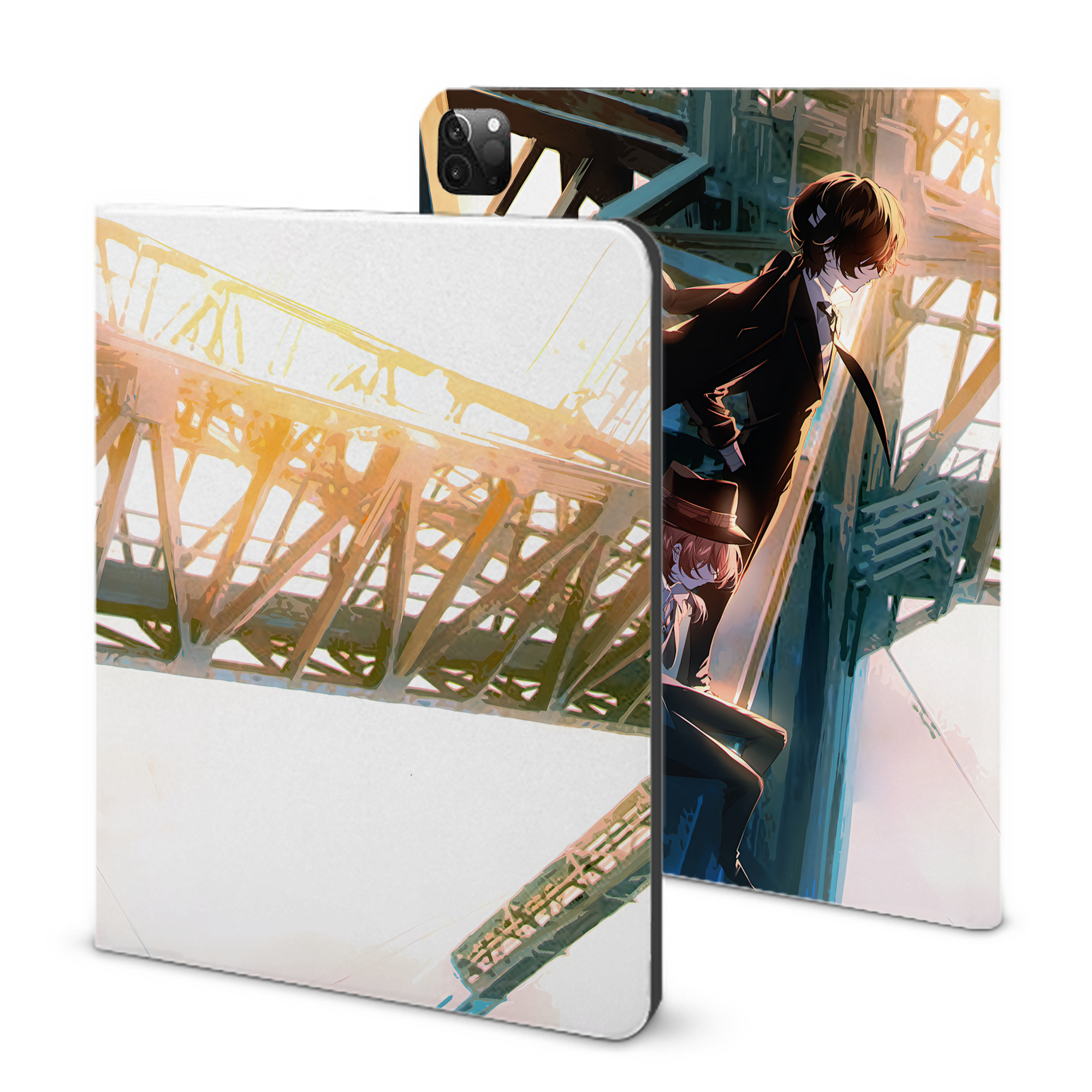 （画像用） 文豪ストレイドッグス Bungo Stray Dogs IPadケース ペンホルダー付き ブックスタイルデザイン